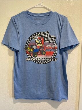 🏎️ Mario Kart '92 Graphic Tee Men's S Raw Hem Streetwear